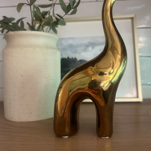 Gold Elephant Figurine/ Nursey or Playroom Decor - Picture 5 of 5
